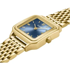 Montre CLUSE Gracieuse Petite femme cadran bleu bracelet acier doré