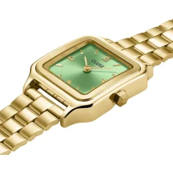Montre CLUSE Gracieuse Petite femme cadran vert bracelet acier doré