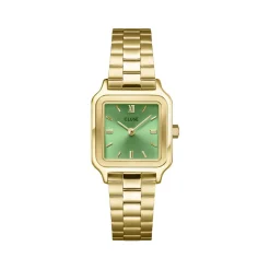 Montre CLUSE Gracieuse Petite femme cadran vert bracelet acier doré