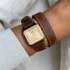 Montre CLUSE GRACIEUSE PETITE Femme cadran doré bracelet cuir marron