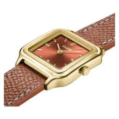 Montre CLUSE Gracieuse Petite femme cadran marron bracelet cuir doré