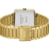 Montre CLUSE La Tétragone Multifunction femme cadran vert bracelet acier doré