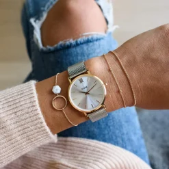 Montre CLUSE Minuit femme cadran gris bracelet acier