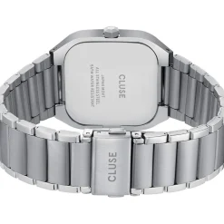 Montre CLUSE QUADRUS Homme cadran vert bracelet acier inoxydable gris clair