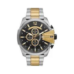 Montre DIESEL Mega Chief homme chronographe acier bicolore