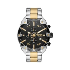 Montre DIESEL spiked homme bracelet acier inoxydable bicolore