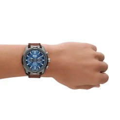 Montre DIESEL split homme bracelet cuir marron
