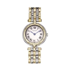 Montre d'occasion CARTIER panthere femme or jaune 750/1000 et acier