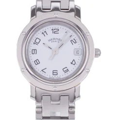 Montre d'occasion HERMES Clipper femme quartz bracelet acier
