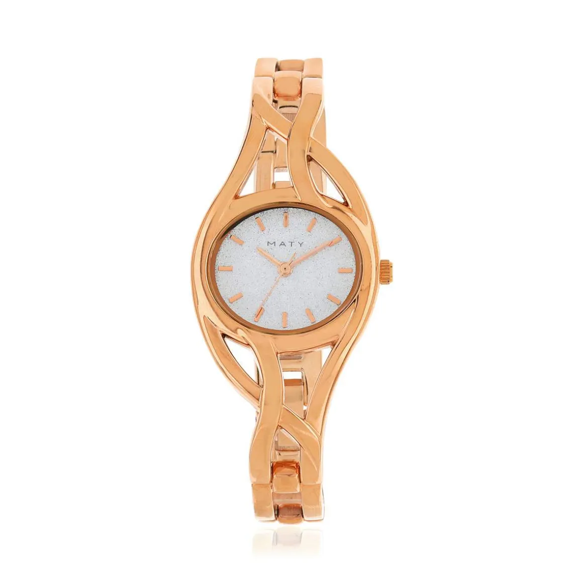 Montre dorée rose