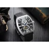 Montre EARNSHAW Holborn homme automatique bracelet cuir gris anthracite