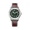 Montre EDEN PARK Sport homme acier bracelet cuir brun