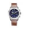 Montre EDEN PARK Sport homme acier bracelet cuir marron