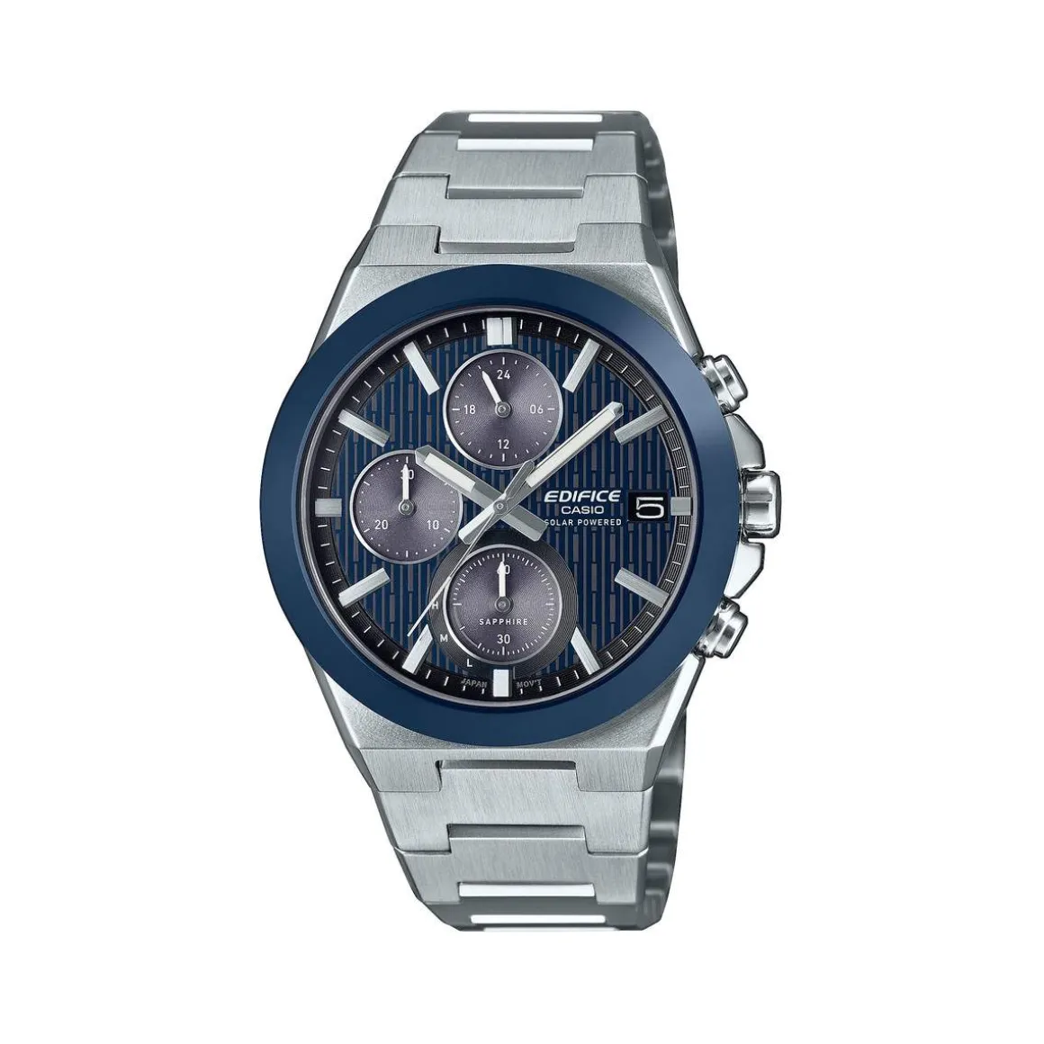 Montre EDIFICE homme cadran bleu bracelet acier inoxydable