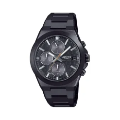 Montre EDIFICE homme cadran noir bracelet acier inoxydable noir