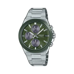 Montre EDIFICE homme cadran vert bracelet acier inoxydable