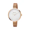 Montre Elixa femme acier rose maille milanaise