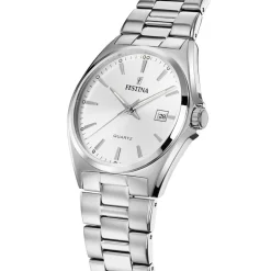 Montre FESTINA acier Classique homme bracelet acier gris