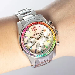 Montre FESTINA Boyfriend femme bracelet acier gris