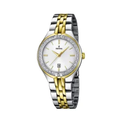 Montre Festina femme acier bicolore jaune