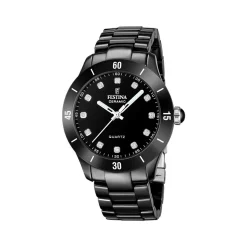 Montre FESTINA femme bracelet ceramique noir