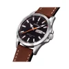 Montre Festina homme acier cuir marron