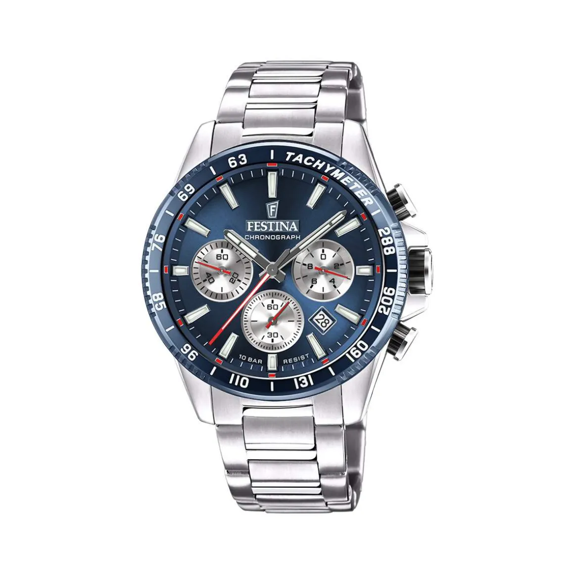 Montre Festina homme chronographe acier bracelet acier