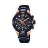 Montre Festina homme chronographe acier bleu