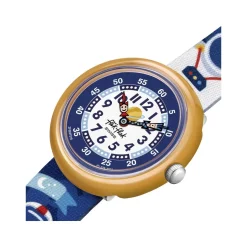 Montre FLIK FLAK ASTRODREAMS enfant plastique biosourcé bracelet pet recyclé bleu