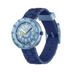 Montre FLIK FLAK BLUEBRICK enfant cadran bleu bracelet silicone bleu