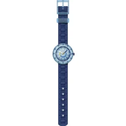 Montre FLIK FLAK BLUEBRICK enfant cadran bleu bracelet silicone bleu