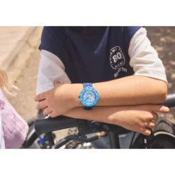 Montre FLIK FLAK BLUEBRICK enfant cadran bleu bracelet silicone bleu