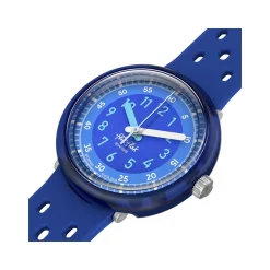 Montre FLIK FLAK bubbly hours enfant bracelet silicone bleu