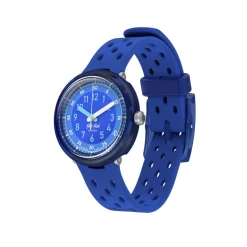 Montre FLIK FLAK bubbly hours enfant bracelet silicone bleu