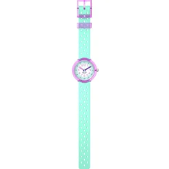 Montre FLIK FLAK bubbly hours enfant bracelet silicone vert