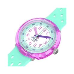 Montre FLIK FLAK bubbly hours enfant bracelet silicone vert