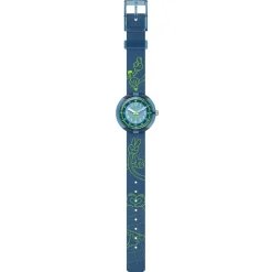 Montre FLIK FLAK Classroom Creations enfant cadran bleu bracelet pet recycle bleu