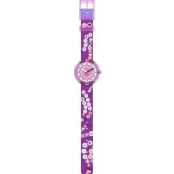 Montre FLIK FLAK Classroom Creations enfant cadran violet bracelet pet recycle violet