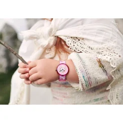 Montre FLIK FLAK DREAMING UNICORN enfant cadran rose bracelet rose pet recyclé