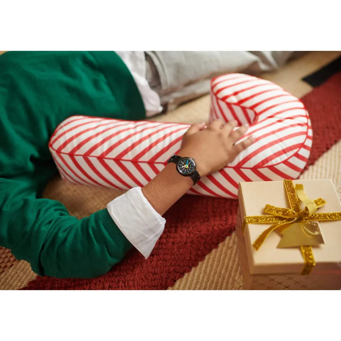 Montre Flik Flak enfant noir matériaux biosourcés