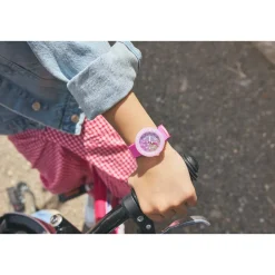 Montre FLIK FLAK FUZE IN PINK enfant cadran rose bracelet silicone rose