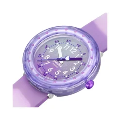 Montre FLIK FLAK FUZE IN PURPLE enfant cadran violet bracelet silicone violet