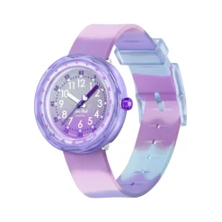 Montre FLIK FLAK FUZE IN PURPLE enfant cadran violet bracelet silicone violet