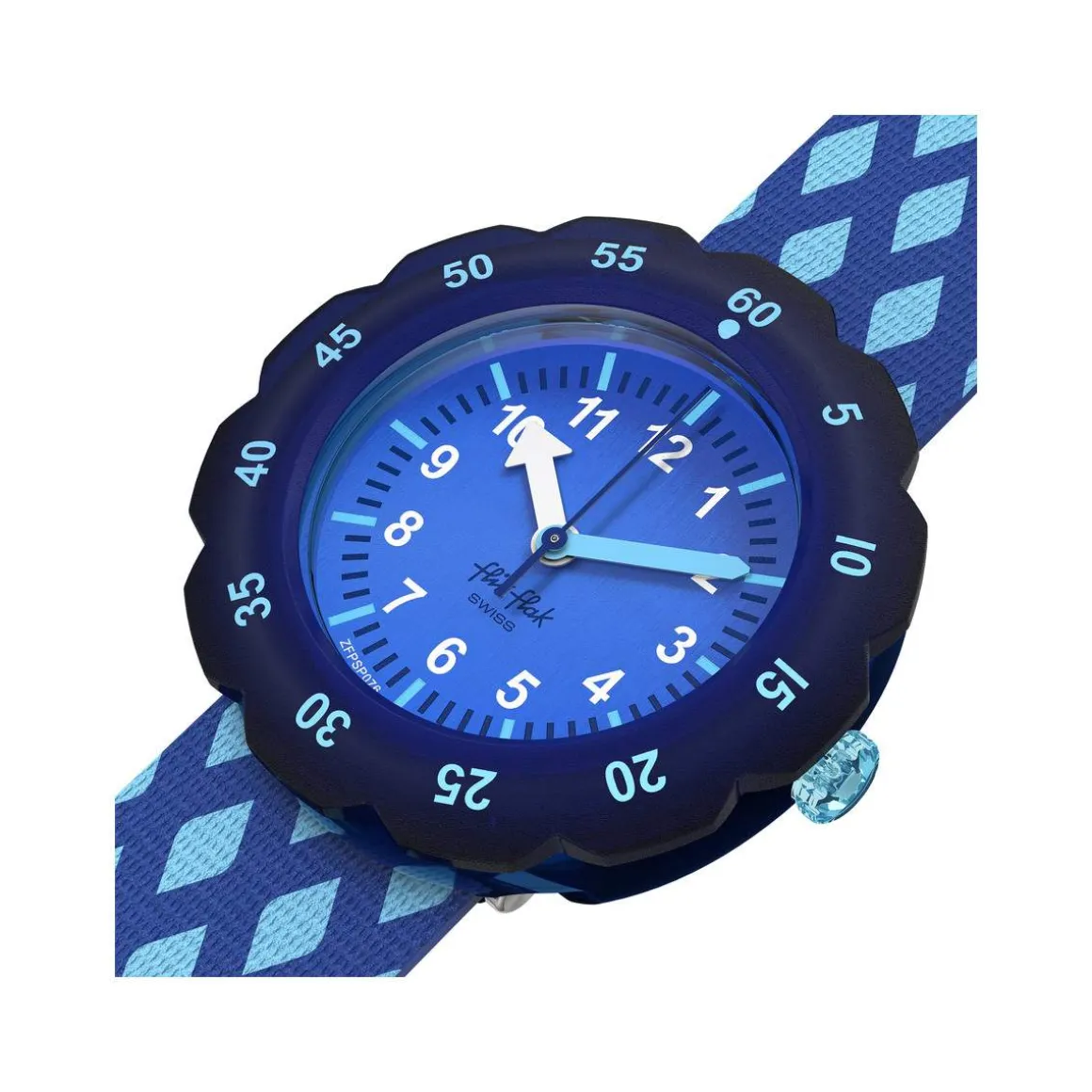 Montre FLIK FLAK let's get artsy enfant cadran bleu bracelet pet recycle bleu