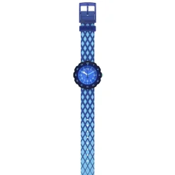 Montre FLIK FLAK let's get artsy enfant cadran bleu bracelet pet recycle bleu