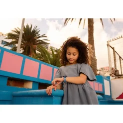 Montre FLIK FLAK let's get artsy enfant cadran bleu bracelet pet recycle bleu