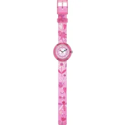 Montre FLIK FLAK let's get artsy enfant cadran rose bracelet pet recycle rose