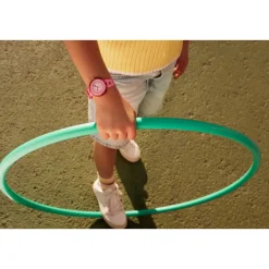 Montre FLIK FLAK let's get artsy enfant cadran rose bracelet pet recycle rose