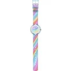 Montre FLIK FLAK LIQUID RAINBOW enfant bracelet pet recyclé rose