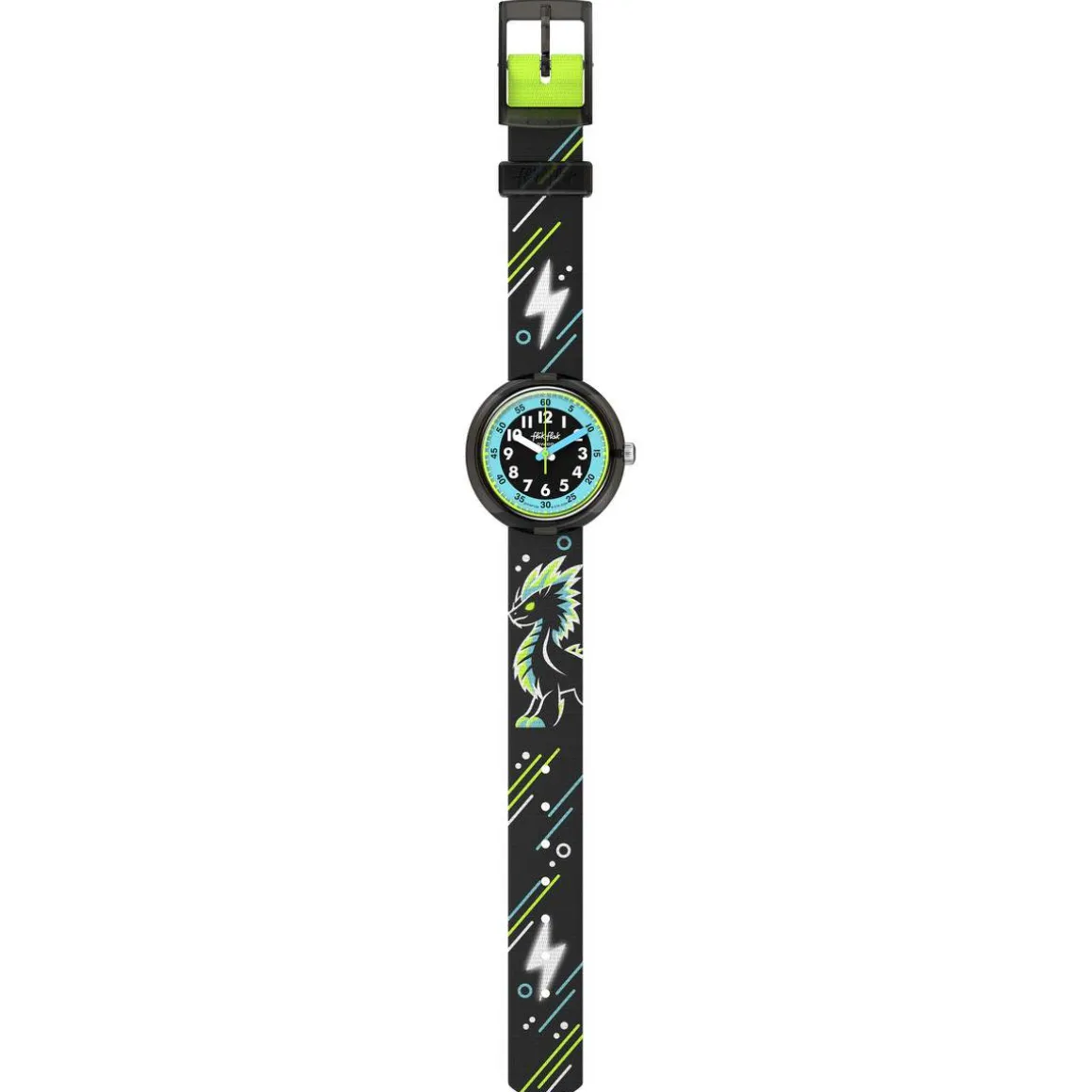 Montre FLIK FLAK MYSTIC DRAGON enfant bracelet pet recycle noir